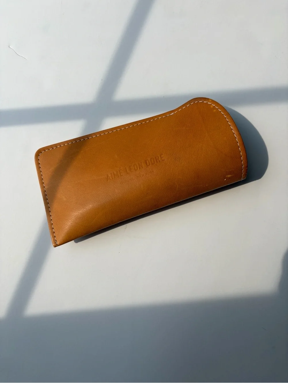 Aimé Leon Dore Gallo Tortoiseshell Polarized Sunglasses with Tan Leather Case